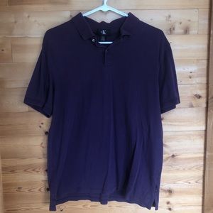 Calvin Klein Purple Short Sleeve Polo M